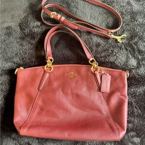 Coach Metallic Red Leather Women's Bag
